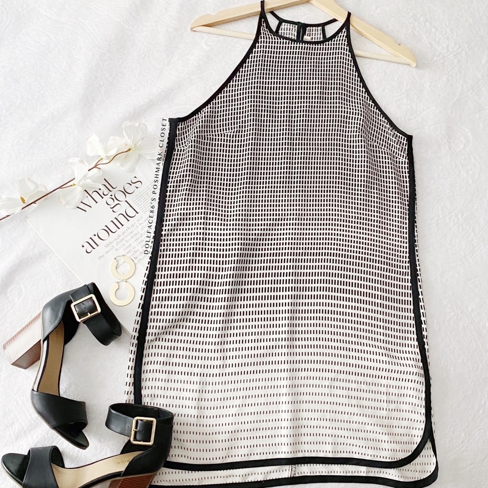 Silky Black & White Slip Dress